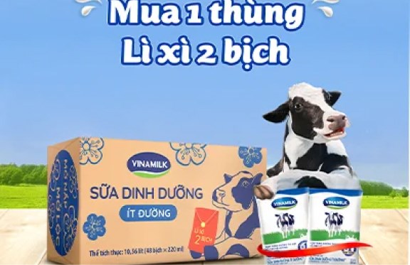 CTKM khuyến dùng Susu và Yomilk 2 lốc tặng 1
